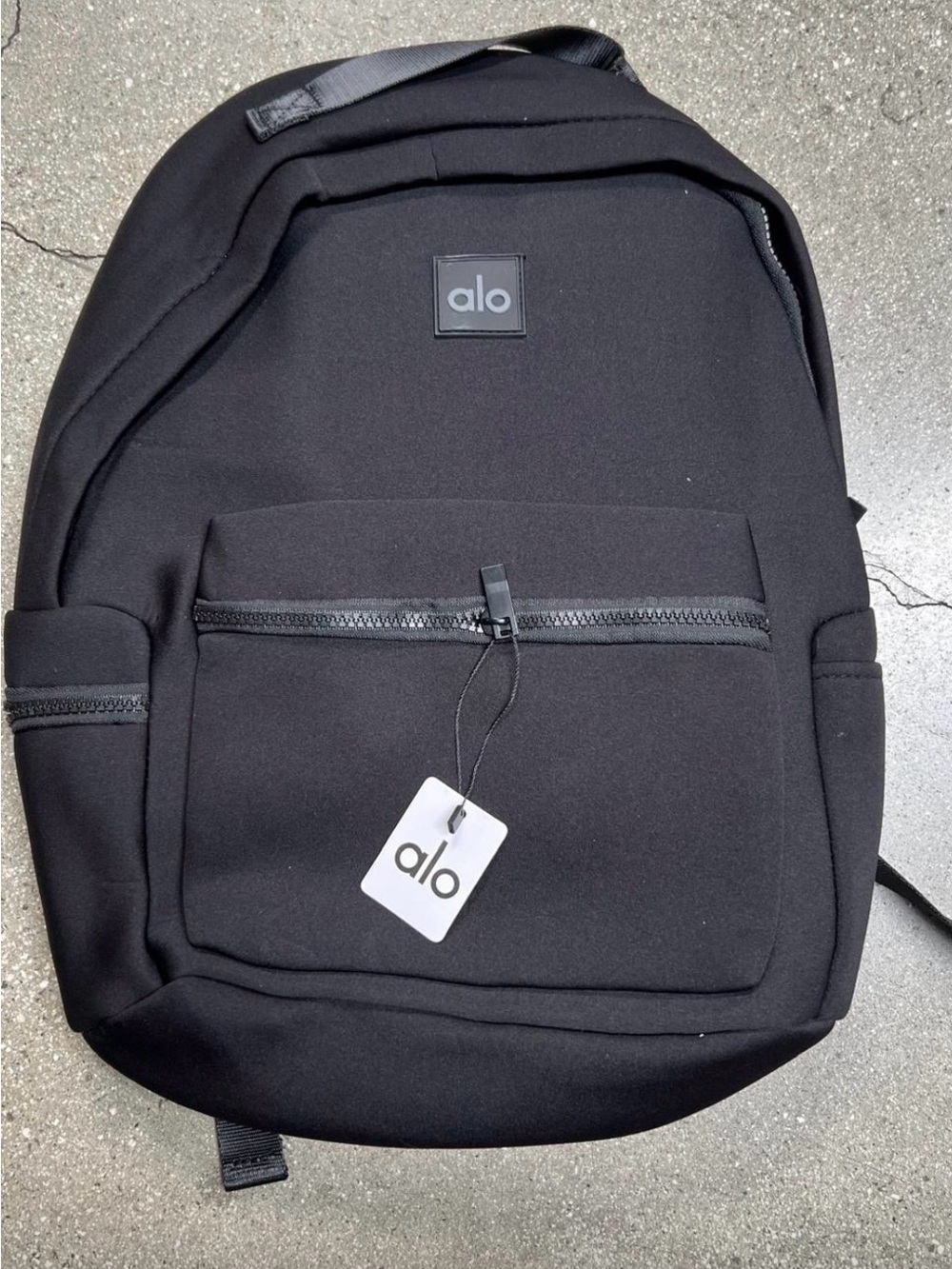 ALO Yoga Black Canvas Backpack with Matching Pouch - Picture 2 of 2